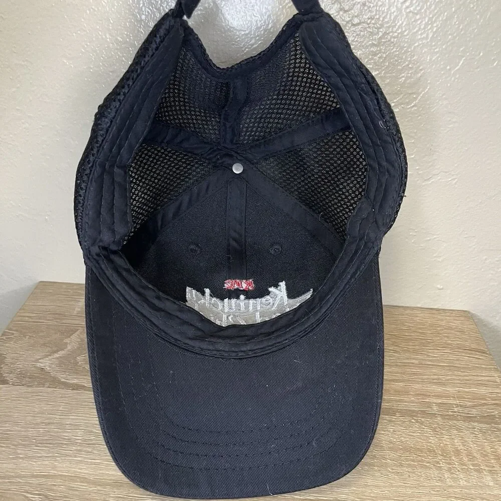 KFC Kentucky Fried Chicken Employee Hat Cap Snap Back Black Embroidered Adult